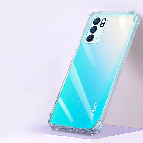 Oppo Reno6 Pro 5G India用極薄ソフトケース シリコンケース 耐衝撃 全面保護 クリア透明 T10 Oppo クリア