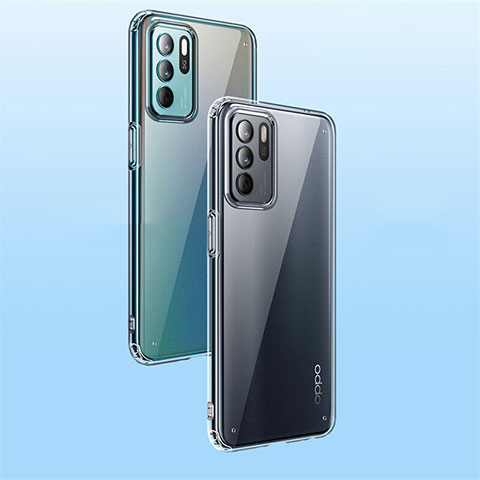 Oppo Reno6 Z 5G用極薄ソフトケース シリコンケース 耐衝撃 全面保護 クリア透明 T02 Oppo クリア