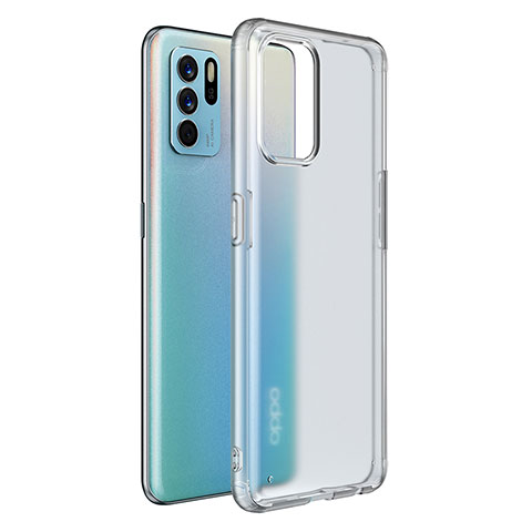 Oppo Reno6 Z 5G用ハイブリットバンパーケース クリア透明 プラスチック カバー W01L Oppo クリア