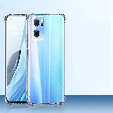 Oppo Reno7 5G用極薄ソフトケース シリコンケース 耐衝撃 全面保護 クリア透明 T14 Oppo クリア