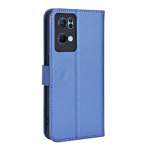 Oppo Reno7 Pro 5G用手帳型 レザーケース スタンド カバー BY1 Oppo ネイビー