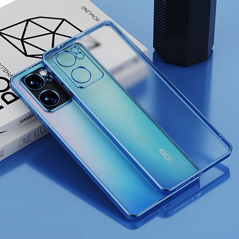 Oppo Reno7 SE 5G用極薄ソフトケース シリコンケース 耐衝撃 全面保護 クリア透明 H01 Oppo ネイビー