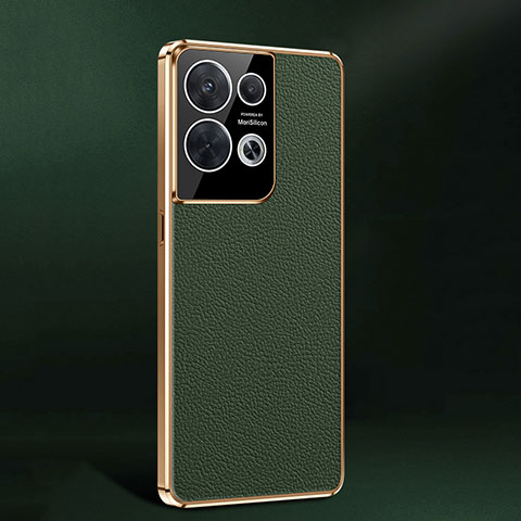 Oppo Reno8 5G用ケース 高級感 手触り良いレザー柄 JB2 Oppo グリーン