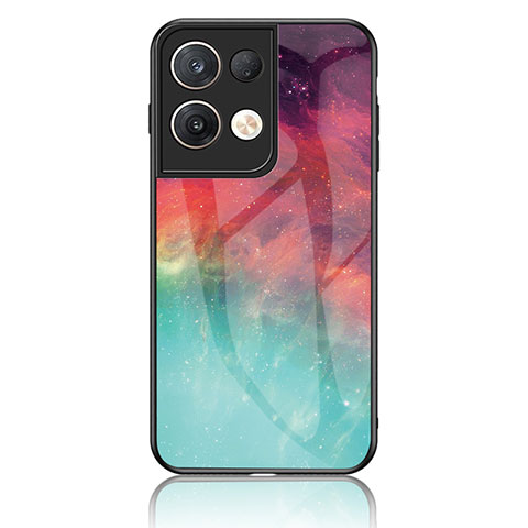 Oppo Reno8 Pro+ Plus 5G用ハイブリットバンパーケース プラスチック パターン 鏡面 カバー LS4 Oppo レッド