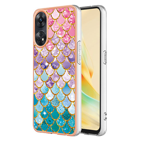 Oppo Reno8 T 4G用シリコンケース ソフトタッチラバー バタフライ パターン カバー YB3 Oppo カラフル