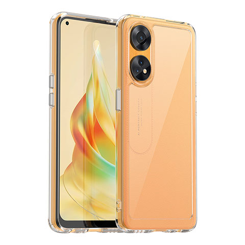 Oppo Reno8 T 4G用ハイブリットバンパーケース クリア透明 プラスチック カバー J01S Oppo クリア