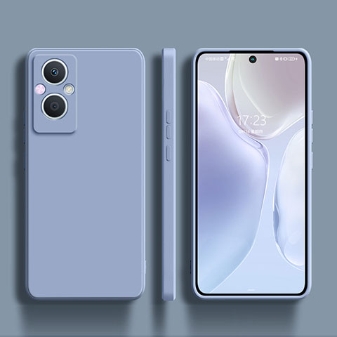 Oppo Reno8 Z 5G用360度 フルカバー極薄ソフトケース シリコンケース 耐衝撃 全面保護 バンパー S01 Oppo ラベンダーグレー