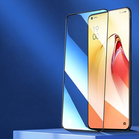 Oppo Reno8 Z 5G用強化ガラス フル液晶保護フィルム F05 Oppo ブラック