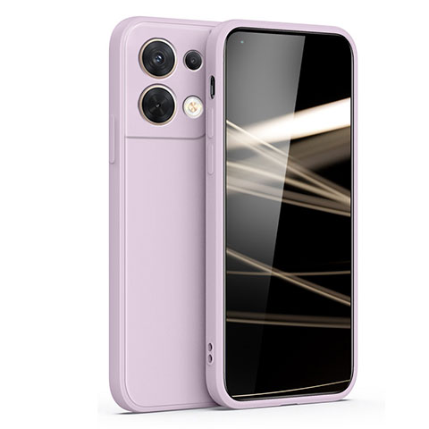 Oppo Reno9 5G用360度 フルカバー極薄ソフトケース シリコンケース 耐衝撃 全面保護 バンパー S05 Oppo ラベンダー