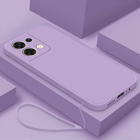 Oppo Reno9 Pro 5G用360度 フルカバー極薄ソフトケース シリコンケース 耐衝撃 全面保護 バンパー S03 Oppo ラベンダー