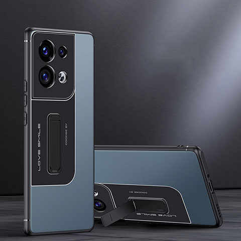 Oppo Reno9 Pro 5G用ハイブリットバンパーケース スタンド プラスチック 兼シリコーン カバー JB1 Oppo ネイビー