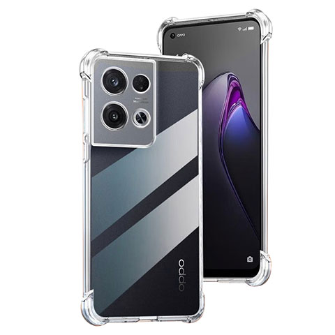 Oppo Reno9 Pro+ Plus 5G用極薄ソフトケース シリコンケース 耐衝撃 全面保護 クリア透明 カバー Oppo クリア