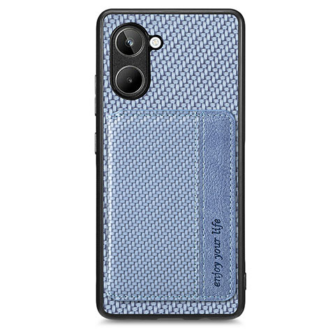 Realme 10 4G用極薄ソフトケース シリコンケース 耐衝撃 全面保護 マグネット式 バンパー S01D Realme ネイビー