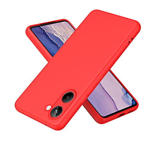 Realme 10 4G用360度 フルカバー極薄ソフトケース シリコンケース 耐衝撃 全面保護 バンパー H01P Realme レッド