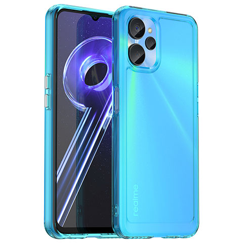 Realme 10 5G用ハイブリットバンパーケース クリア透明 プラスチック カバー J02S Realme ネイビー