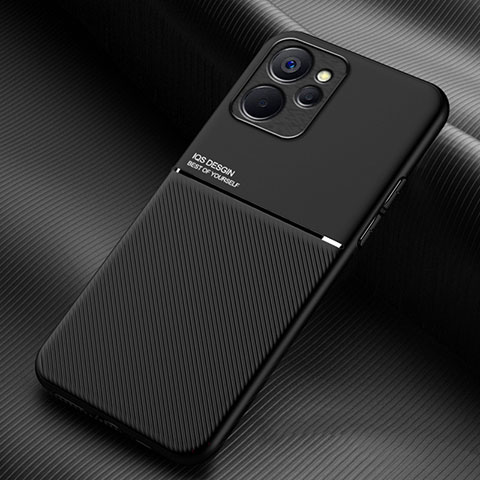 Realme 10 5G用極薄ソフトケース シリコンケース 耐衝撃 全面保護 マグネット式 バンパー Realme ブラック