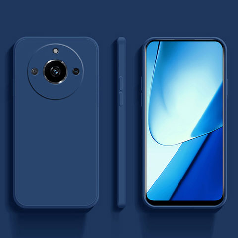 Realme 11 Pro 5G用360度 フルカバー極薄ソフトケース シリコンケース 耐衝撃 全面保護 バンパー YK5 Realme ネイビー