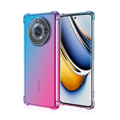 Realme 11 Pro+ Plus 5G用極薄ソフトケース グラデーション 勾配色 クリア透明 Realme マルチカラー