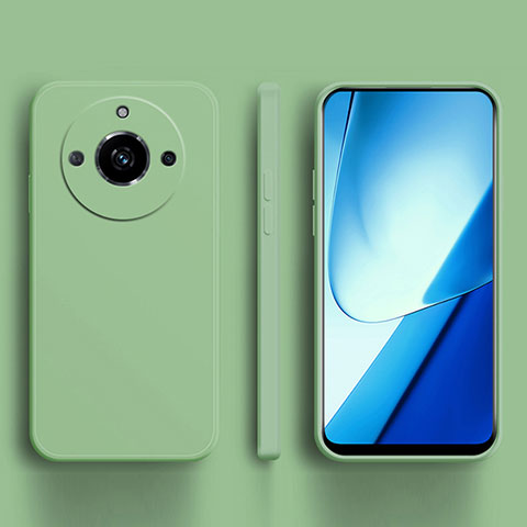 Realme 11 Pro+ Plus 5G用360度 フルカバー極薄ソフトケース シリコンケース 耐衝撃 全面保護 バンパー YK5 Realme グリーン