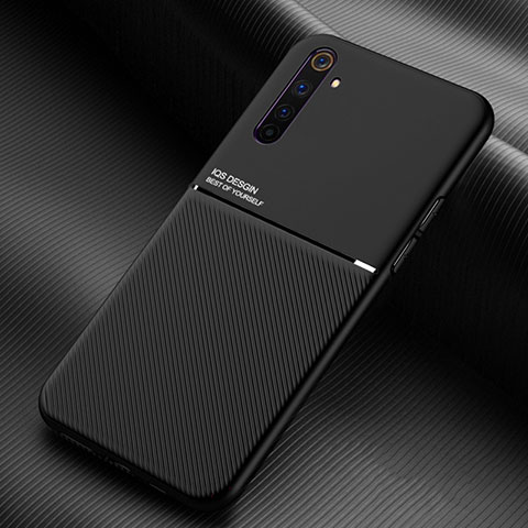 Realme 6 Pro用360度 フルカバー極薄ソフトケース シリコンケース 耐衝撃 全面保護 バンパー S01 Realme ブラック