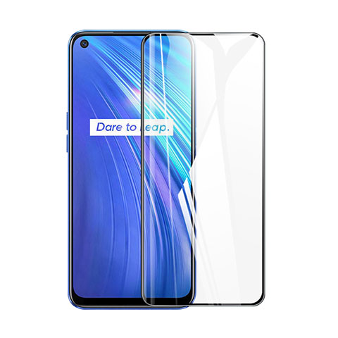 Realme 6s用強化ガラス フル液晶保護フィルム Realme ブラック