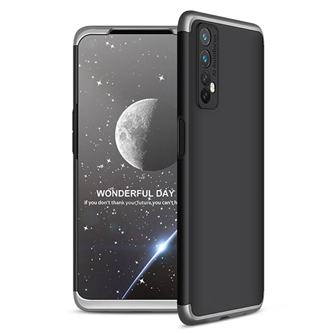 Realme 7用ハードケース プラスチック 質感もマット 前面と背面 360度 フルカバー Realme シルバー・ブラック