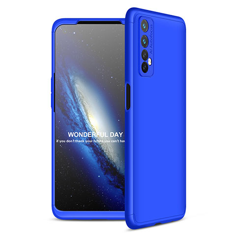 Realme 7用ハードケース プラスチック 質感もマット 前面と背面 360度 フルカバー Realme ネイビー