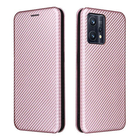 Realme 9 4G用手帳型 レザーケース スタンド カバー L07Z Realme ローズゴールド