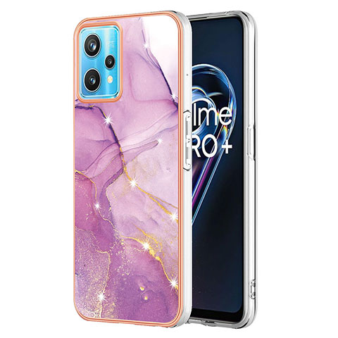 Realme 9 4G用シリコンケース ソフトタッチラバー バタフライ パターン カバー Y01B Realme ラベンダー