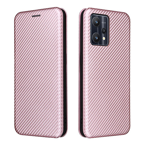 Realme 9 5G用手帳型 レザーケース スタンド カバー L07Z Realme ローズゴールド