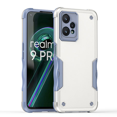 Realme 9 5G用ハイブリットバンパーケース プラスチック 兼シリコーン カバー QW1 Realme ホワイト