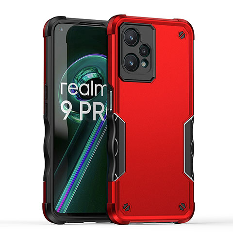 Realme 9 5G用ハイブリットバンパーケース プラスチック 兼シリコーン カバー QW1 Realme レッド