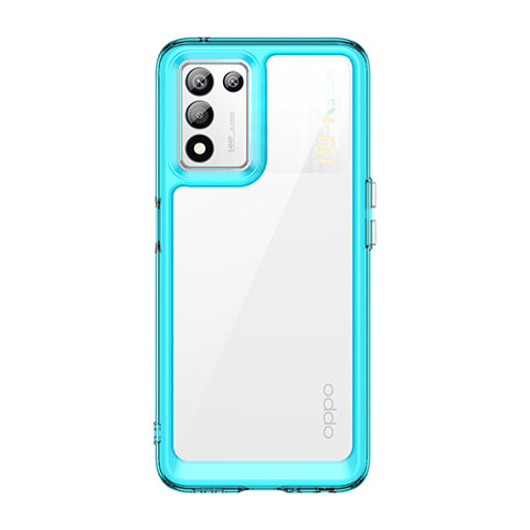 Realme 9 SE 5G用ハイブリットバンパーケース クリア透明 プラスチック カバー J01S Realme シアン