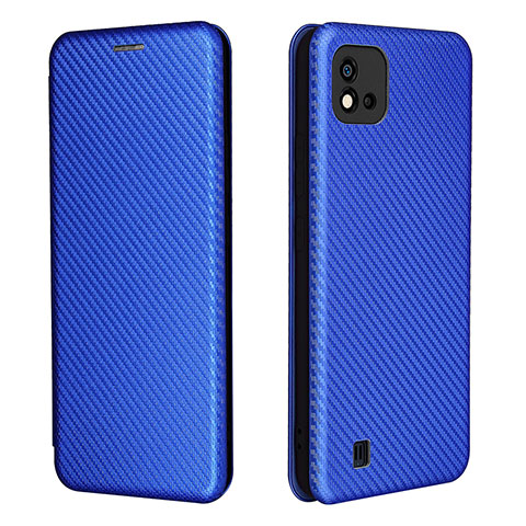 Realme C20用手帳型 レザーケース スタンド カバー L07Z Realme ネイビー