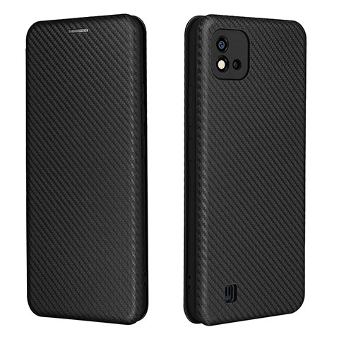 Realme C20A用手帳型 レザーケース スタンド カバー L07Z Realme ブラック