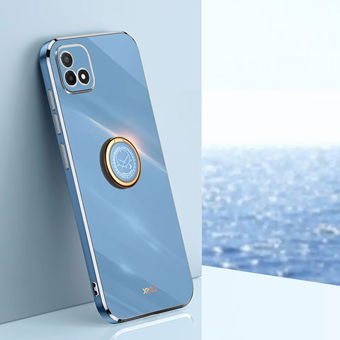 Realme C20A用極薄ソフトケース シリコンケース 耐衝撃 全面保護 アンド指輪 マグネット式 バンパー XL1 Realme ネイビー