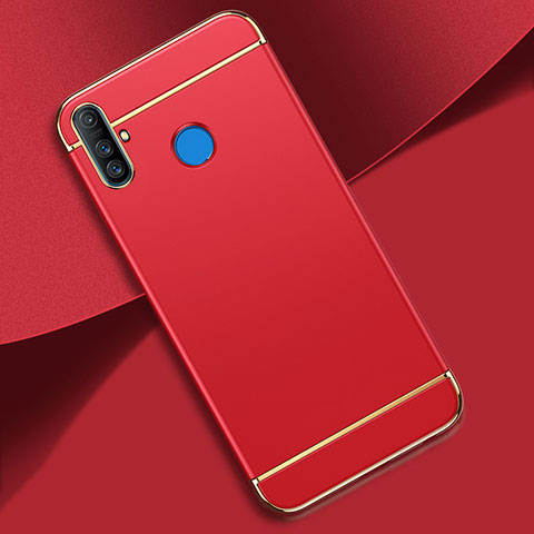 Realme C3用ケース 高級感 手触り良い メタル兼プラスチック バンパー M01 Realme レッド