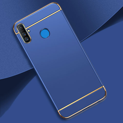 Realme C3用ケース 高級感 手触り良い メタル兼プラスチック バンパー M01 Realme ネイビー