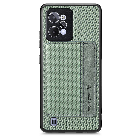 Realme C31用極薄ソフトケース シリコンケース 耐衝撃 全面保護 マグネット式 バンパー S01D Realme グリーン