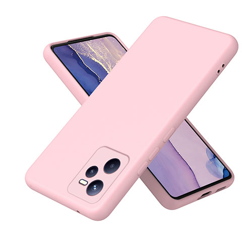 Realme C35用360度 フルカバー極薄ソフトケース シリコンケース 耐衝撃 全面保護 バンパー H01P Realme ローズゴールド