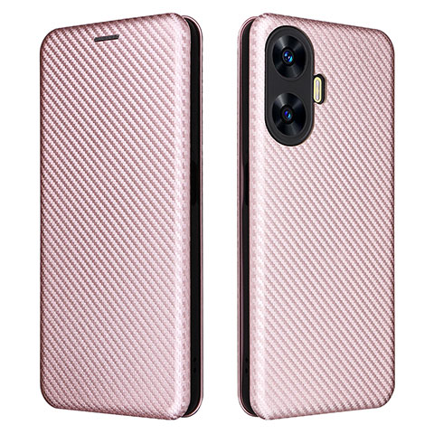 Realme C55用手帳型 レザーケース スタンド カバー L04Z Realme ローズゴールド