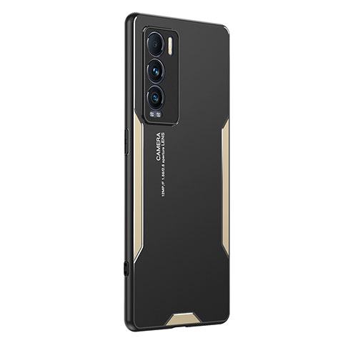 Realme GT Master Explorer 5G用ケース 高級感 手触り良い アルミメタル 製の金属製 兼シリコン カバー PB2 Realme ゴールド