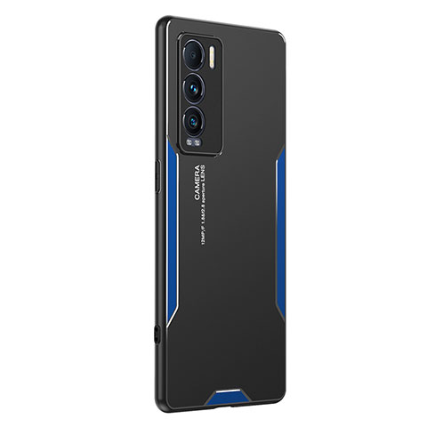 Realme GT Master Explorer 5G用ケース 高級感 手触り良い アルミメタル 製の金属製 兼シリコン カバー PB2 Realme ネイビー