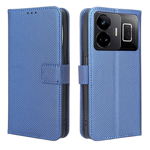 Realme GT3 5G用手帳型 レザーケース スタンド カバー BY1 Realme ネイビー