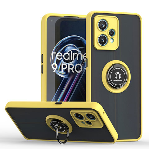 Realme Narzo 50 Pro 5G用ハイブリットバンパーケース プラスチック アンド指輪 マグネット式 QW2 Realme イエロー