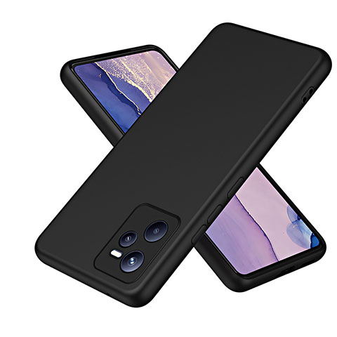 Realme Narzo 50A Prime用360度 フルカバー極薄ソフトケース シリコンケース 耐衝撃 全面保護 バンパー H01P Realme ブラック