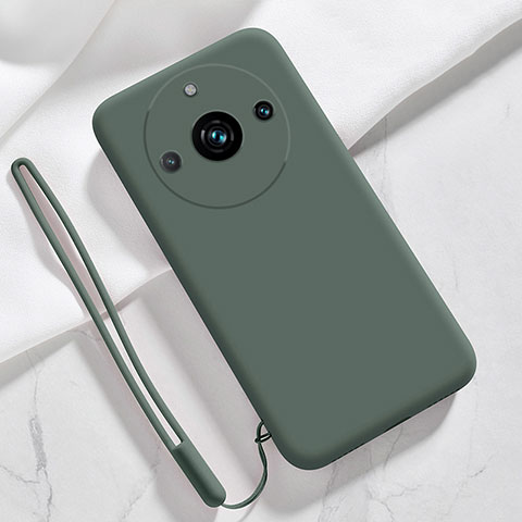 Realme Narzo 60 5G用360度 フルカバー極薄ソフトケース シリコンケース 耐衝撃 全面保護 バンパー YK1 Realme モスグリー