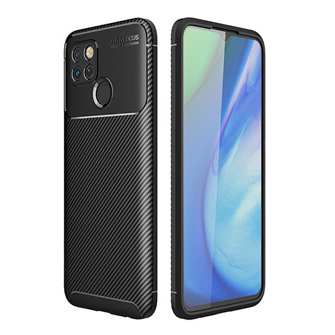 Realme Q2i 5G用シリコンケース ソフトタッチラバー ツイル カバー S01 Realme ブラック