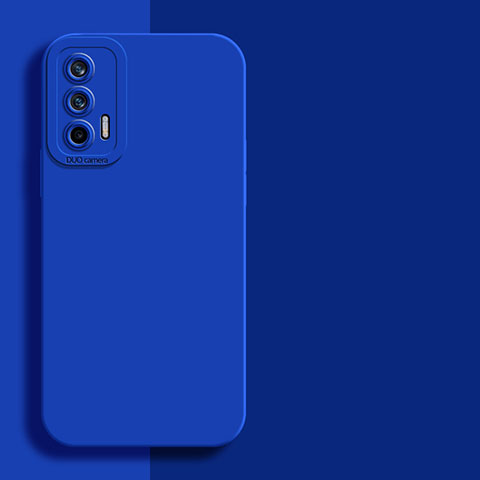 Realme Q3 Pro 5G用360度 フルカバー極薄ソフトケース シリコンケース 耐衝撃 全面保護 バンパー YK2 Realme ネイビー