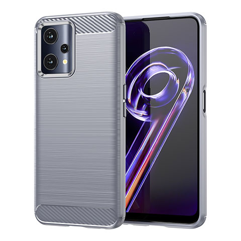 Realme Q5 5G用シリコンケース ソフトタッチラバー ライン カバー Realme グレー